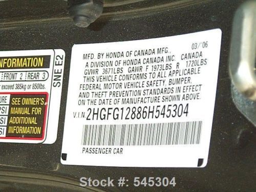 2006 HONDA CIVIC EX COUPE AUTOMATIC SUNROOF ALLOYS 101K TEXAS DIRECT AUTO, US $8,980.00, image 22