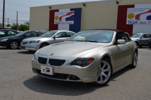 645ci convertible 4.4l nav cd traction control stability control brake assist