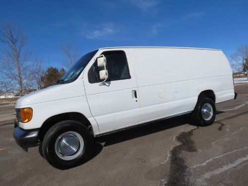 2006 ford e-350 extended cargo van 1 owner fleet xl superduty 5.4 v8 carfax cert