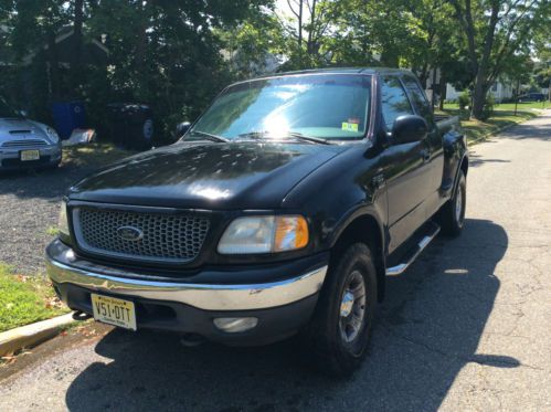 1999 ford f-150 xlt 4x4 black extended cab flareside 103k miles - nice truck