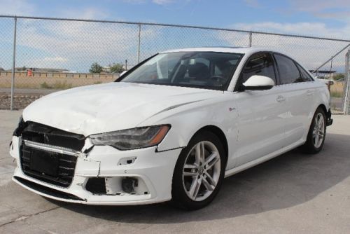 2012 audi a6 3.0t prestige damaged repairable fixer rebuilder runs! must see!