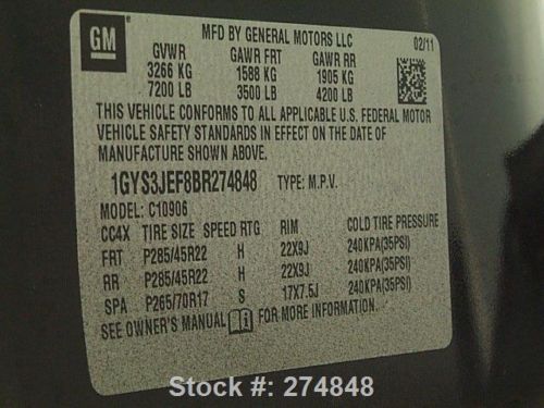 2011 CADILLAC ESCALADE ESV PREMIUM SUNROOF NAV DVD 26K TEXAS DIRECT AUTO, US $43,780.00, image 21