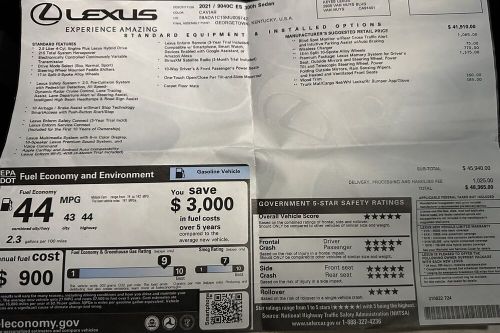 2021 Lexus ES300h 300H, US $30,000.00, image 4