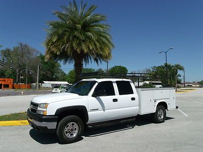 Chevy silverado 2500hd crew cab utility body with ladder racks work ready clean