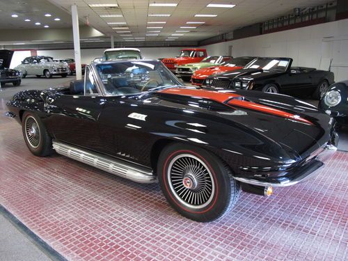 1967 chevrolet corvette convertible - show quality - tuxedo black - clean