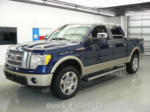 2010 ford f-150 lariat crew 4x4 sunroof nav 20's 24k mi texas direct auto