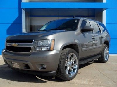 Chevy gray 4wd black leather dvd bucket seats sunroof 22" wheels ltz  we finance