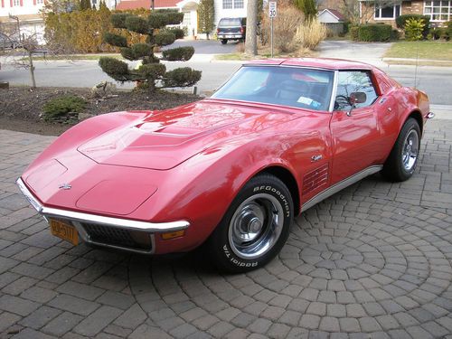 1972 corvette lt-1 rare air conditioning coupe orig 87k p/w leather #'s matching