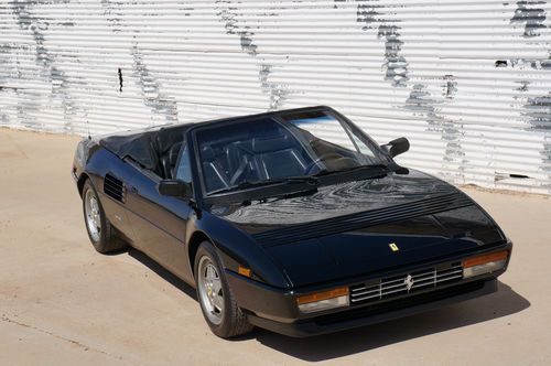 1992 ferrari mondial t cabriolet triple black 348 conv 5speed one owner serviced