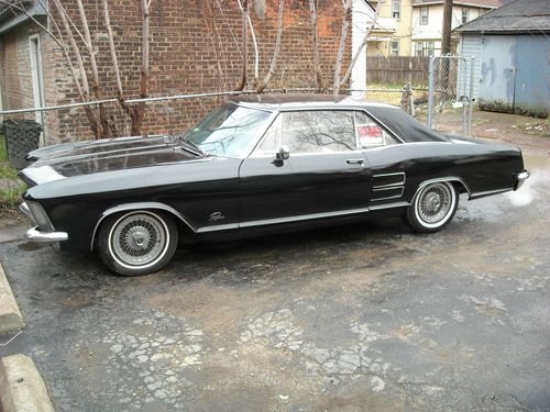 1963 buick riviera  black 2 door coupe 401 nailhead engine dynaflow transmission