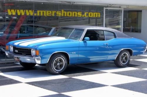 1972 chevelle ss - 402, 4 speed, mulsanne blue