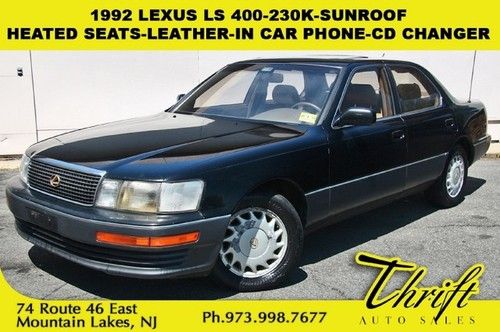 1992 lexus ls 400-230k-sunroof-heated seats-leather-in car phone-cd changer