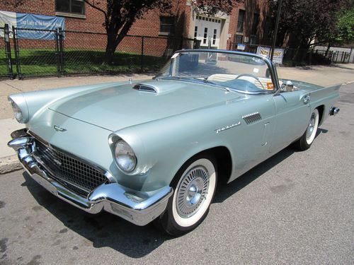 1957 ford thunderbird convertible #s match 2 tops p/s p/b a/c restored!