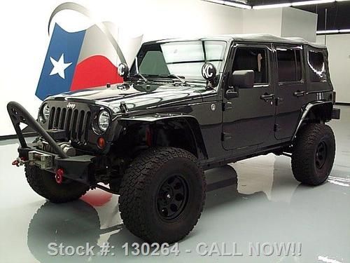 2010 jeep wrangler sahara convertible 4x4 lift 6-speed! texas direct auto