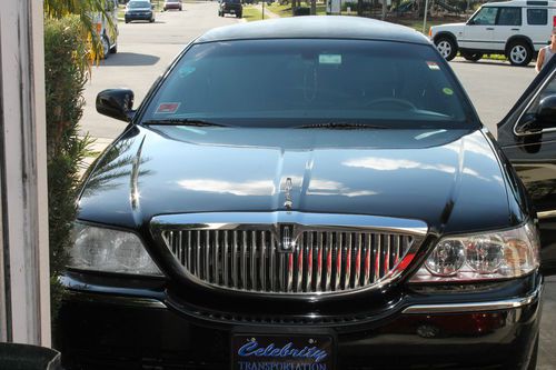 2007 lincoln town car "executive coach" 120" stretch limousine black &amp; black
