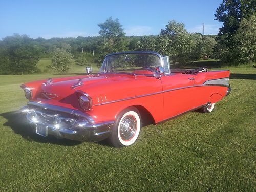 1957 chevrolet chevy convertible belair 68k original miles factory 283 powerpac