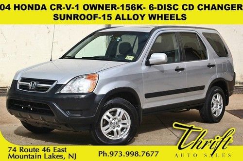 04 honda cr-v-1 owner-156k- 6-disc cd changer-sunroof-15 alloy wheels