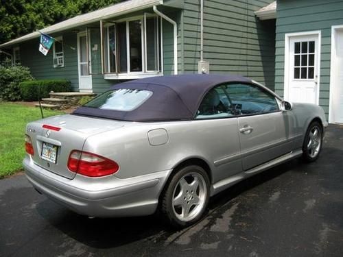 2001 mercedes-benz clk430 base convertible 2-door 4.3l rare blue top, xm, gps