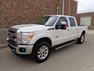 2011 ford f250 lariat crew cab short bed diesel-fx4-4x4-tri coat-carfax ready