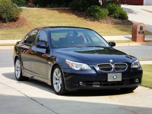 2004 bmw 545i blue beige 6 speed fully loaded sport/premium pkg nav immaculate