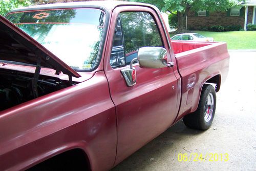 1987 RED CHEVY CUSTOM DELUXE SHORT BED R10/C10, built 350, HOTROD, lowered., US $5,500.00, image 6