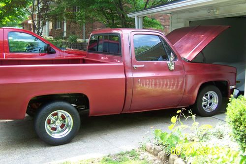 1987 RED CHEVY CUSTOM DELUXE SHORT BED R10/C10, built 350, HOTROD, lowered., US $5,500.00, image 7