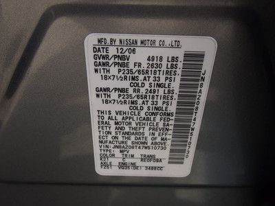 2007 Nissan Murano leather DVD Backup Camera One Owner, US $12,500.00, image 31