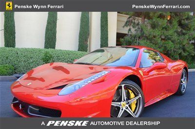 2013 ferrari 458 italia spider rosso corsa penske wynn ferrari 702-770-2000