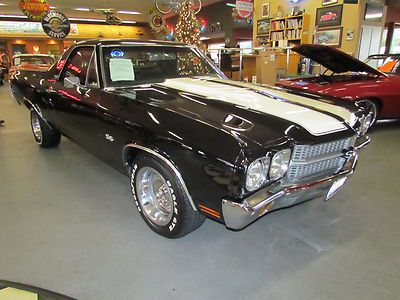 1970 chevrolet el camino hot rod 406 small block 4 speed manual black beauty!