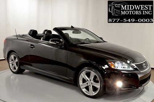 2012 12 lexus is350c convertible black navigation luxury pkg heated cooled seats