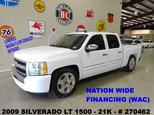 2009 silverado 1500 lt 4x2,lowered,cloth,magna flow,chrome 20's,21k,we finance!