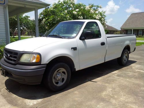 2003 ford f-150 xl standard cab pickup 2-door 4.6l triton white w/ gray leather