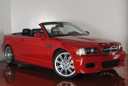 2006 bmw m3 cab imola red sport package smg fully serviced