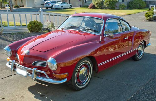 1971 volkswagon karmann ghia fire engine red checkerboard interior 90+% restored