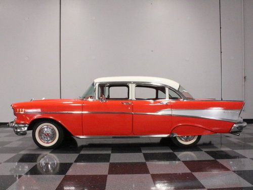 RESTORED IN ORIGINAL INDIA IVORY OVER MATADOR RED, HIGHLY CORRECT, NICE 4 DR, US $25,995.00, image 2
