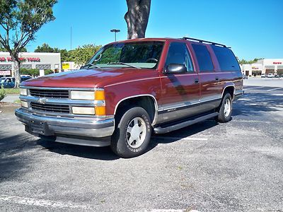 1998 chevrolet suburban 1500 lt,leather,3rd row,dual a/c,read ad,$99 no reserve