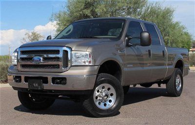 **no reserve** 2005 ford f250 xlt powerstroke diesel crew 4x4 short bed az clean