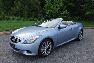 2010 g37s convertible,pacific blue/gry gps 17k warranty mint