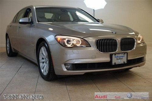 2009 gold bmw 7 series 750li 4.4l twin turbo v8 low miles 33k navigation leather