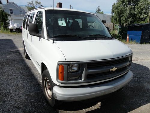 2002 chevy express 2500 cng ngv bifuel hybrid van dual fuel 39k 907a salvage