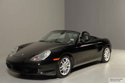 2004 porsche boxster 58k low miles convertible leather alloys cd black clean !