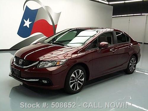 2013 honda civic ex-l htd leather sunroof rear cam 6k! texas direct auto