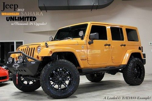 2012 jeep wrangler unlimited sahara 4x4 navigation thousands in upgrade$! 1owner