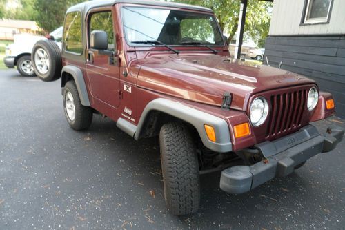 2003 jeep wrangler x, 6cyl, 2 pc hardtop