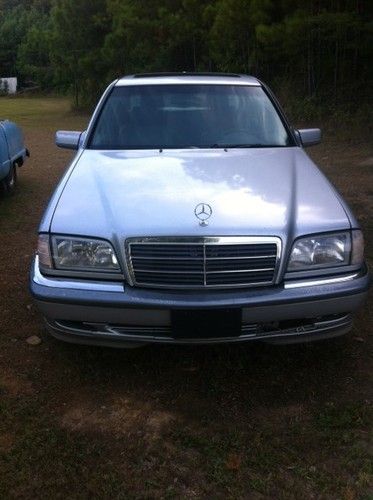 2000 mercedes c230 super charged silver sedan, gray leather interior