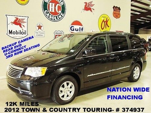 2012 town &amp; country touring,back-up cam,rear dvd, lth,3rd row,12k,we finance!!