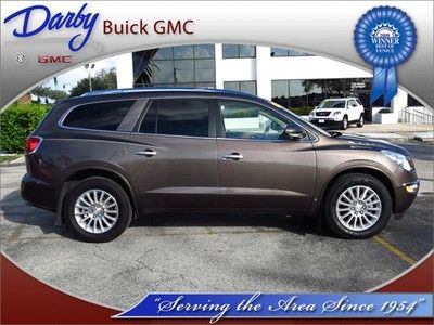 08 enclave cxl suv 3rd row seat leather clean carfax