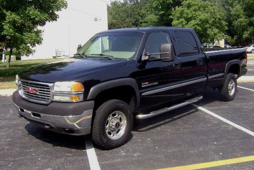 2002 gmc 2500hd slt crew cab long bed duramax diesel 4wd 4x4