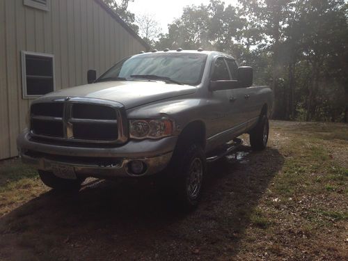 2003 dodge ram 3500 manual 6 speed 4x4 silver b&amp;w gooseneck