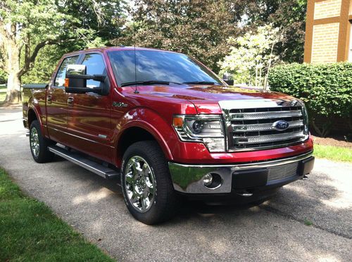 2013 f-150 lariat supercrew ecoboost 4x4 short bed ruby red loaded